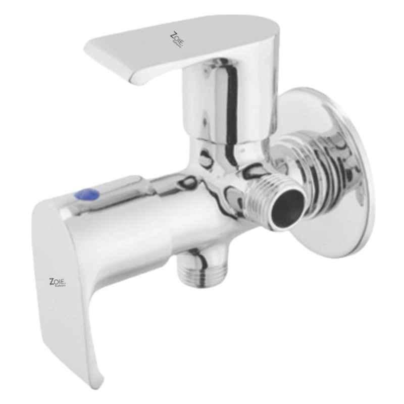 Zoie Stonex Brass Chrome Finish 2 in 1 Angle Valve, Z27010