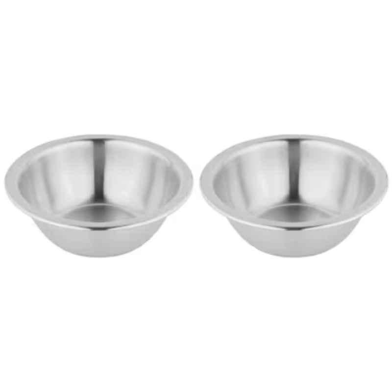 Omega IVY 700ml Stainless Steel Silver Matt Finish Serving Bowl (Pack of 2)