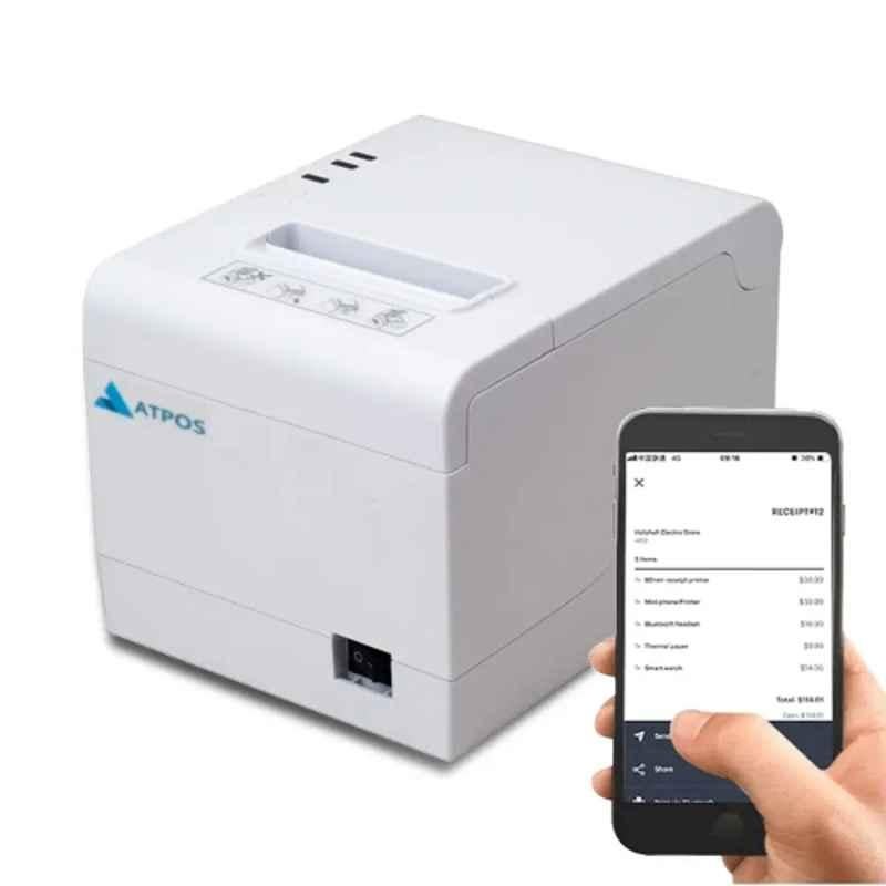 Atpos AT-402 80mm 3 Inch Thermal Receipt Printer (Bluetooth + USB ) with Auto Cutter & 1 Year Warranty