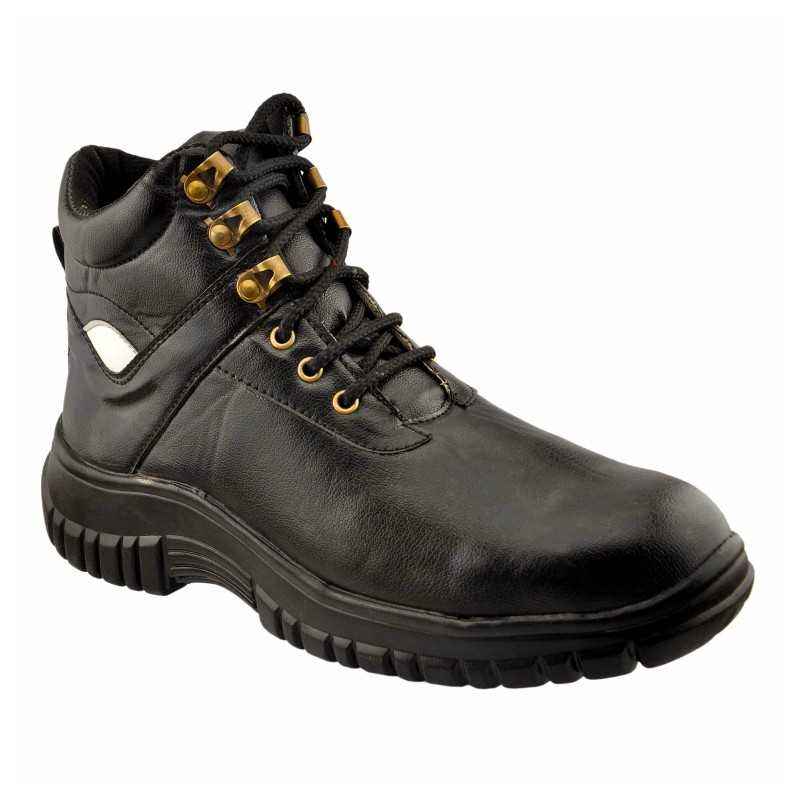 mBold 66 Steel Toe Black Work Safety Shoes, Size: 9
