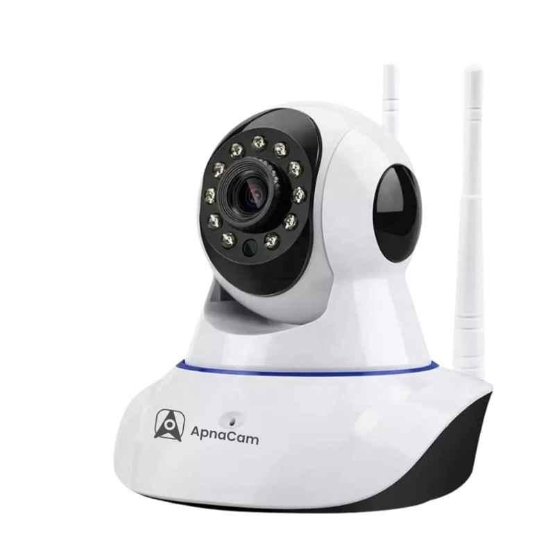 ApnaCam 2MP FHD Indoor 355 deg Dual Antenna Smart WiFi Camera with, 2-Way Audio, Motion Detection, Night Vision, Built-in Alarm & SD Card Recording