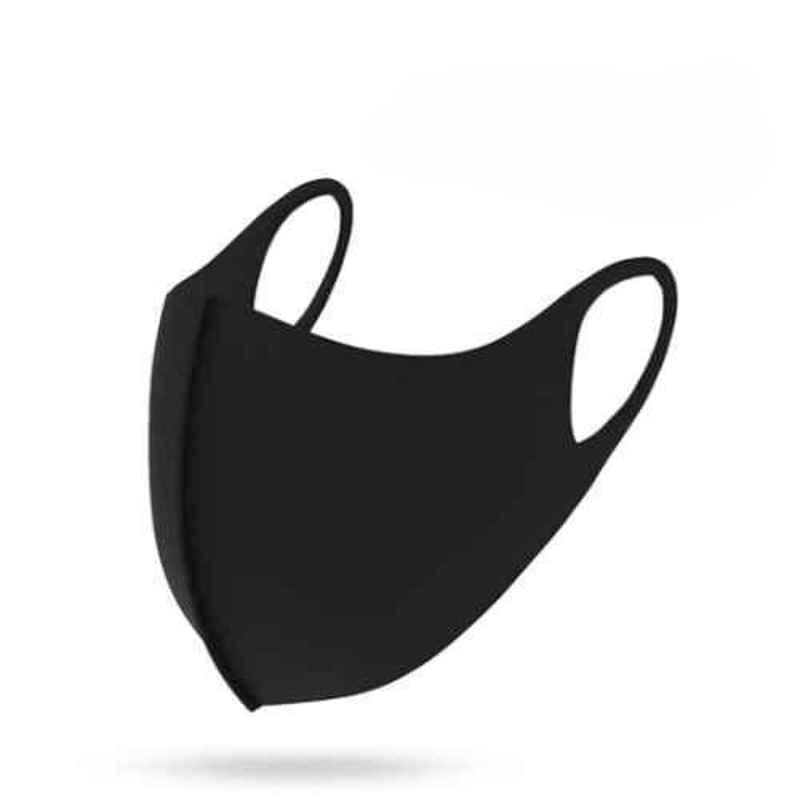 Arcatron 4 Layer Polyester Midnight Black Ultra Comfortable Washable & Reusable Face Mask, MK-AS-M-1BK, Size: xxlarge