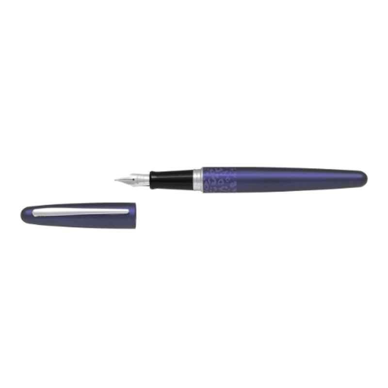 Pilot MR2 0.7mm Stainless Steel & Brass Black Leopard Design Body Fountain Pen, 121 L (Pack of 5)