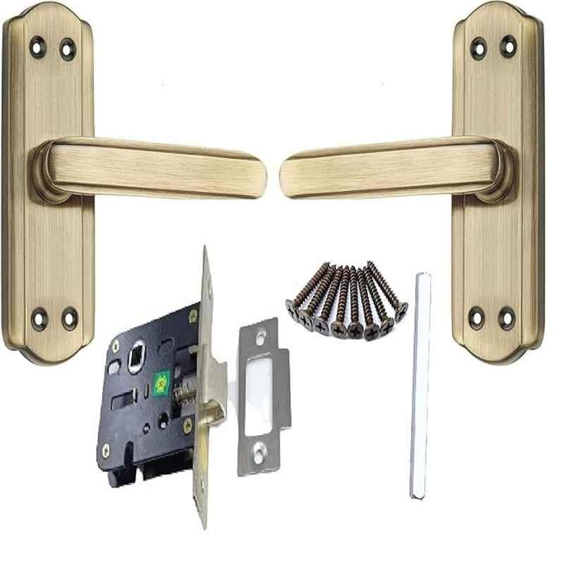 Ojass 6 inch Steel Bathroom Mortise Door Keyless Lock, BLL+S05BAB