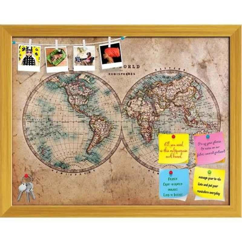 ArtzFolio 51.6x40.6x1cm Golden Printed Bulletin Notice Pin Soft Board, AZSAO17727214BLB_FR_L_02_GD