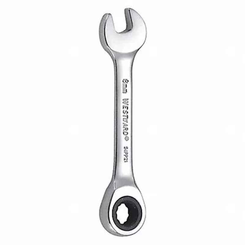 Westward 3-1/2 inch Alloy Steel Chrome Ratchet Wrench, 54PP21