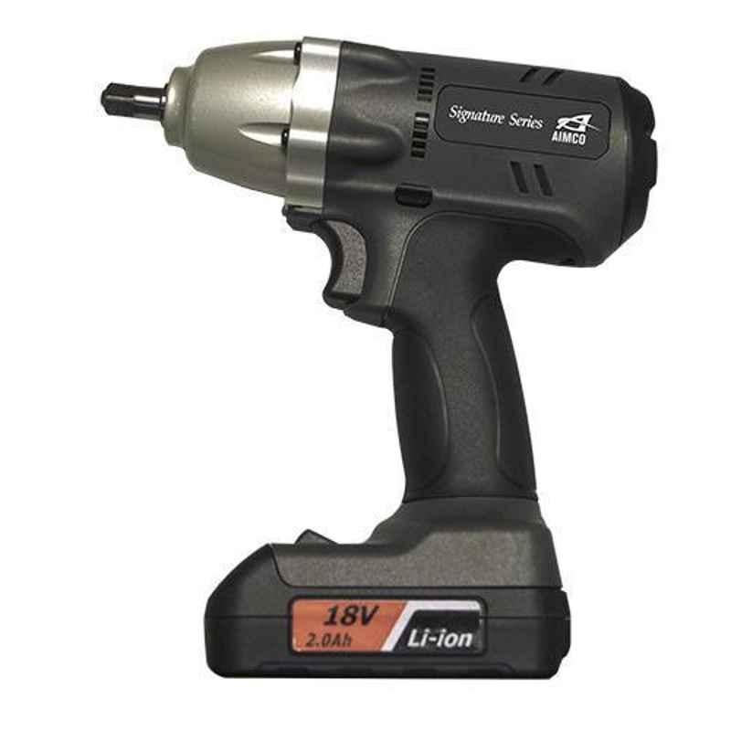 Aimco Signature 210Nm 18V Li-ion Black Cordless Shut Off Impact Wrench, SIW-P12050