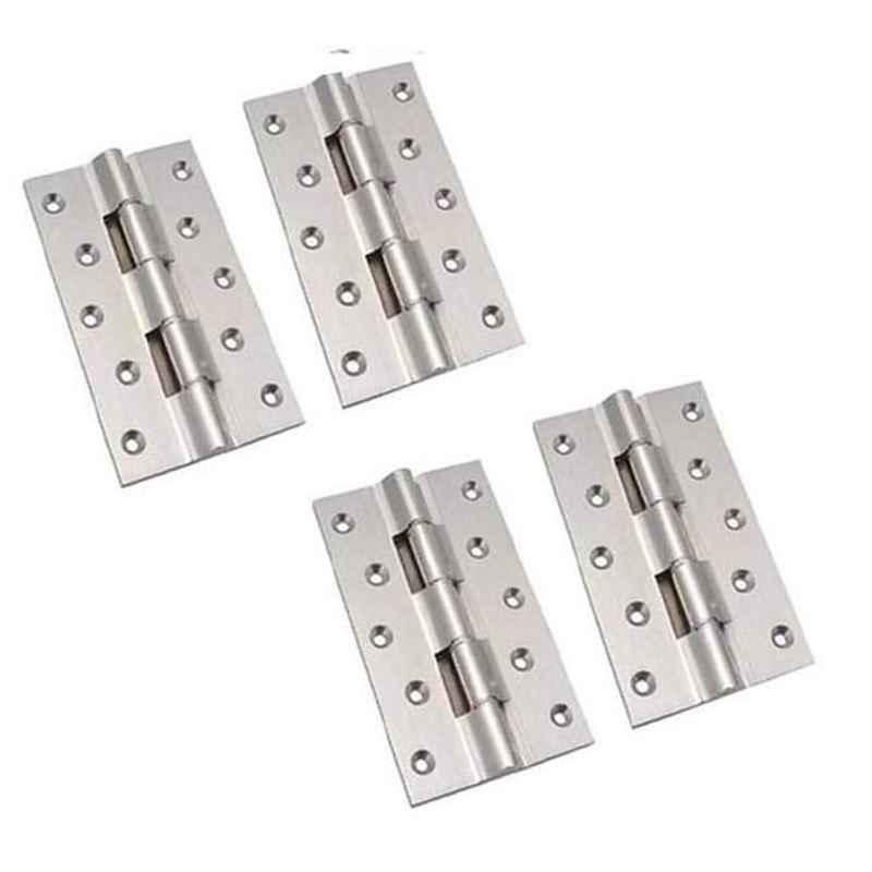 Smart Shophar 3x1.5x3 inch Stainless Steel Silver Bearing Hinge, SHA40HG-BEAR-SL3X1.5X3-P4 (Pack of 4)