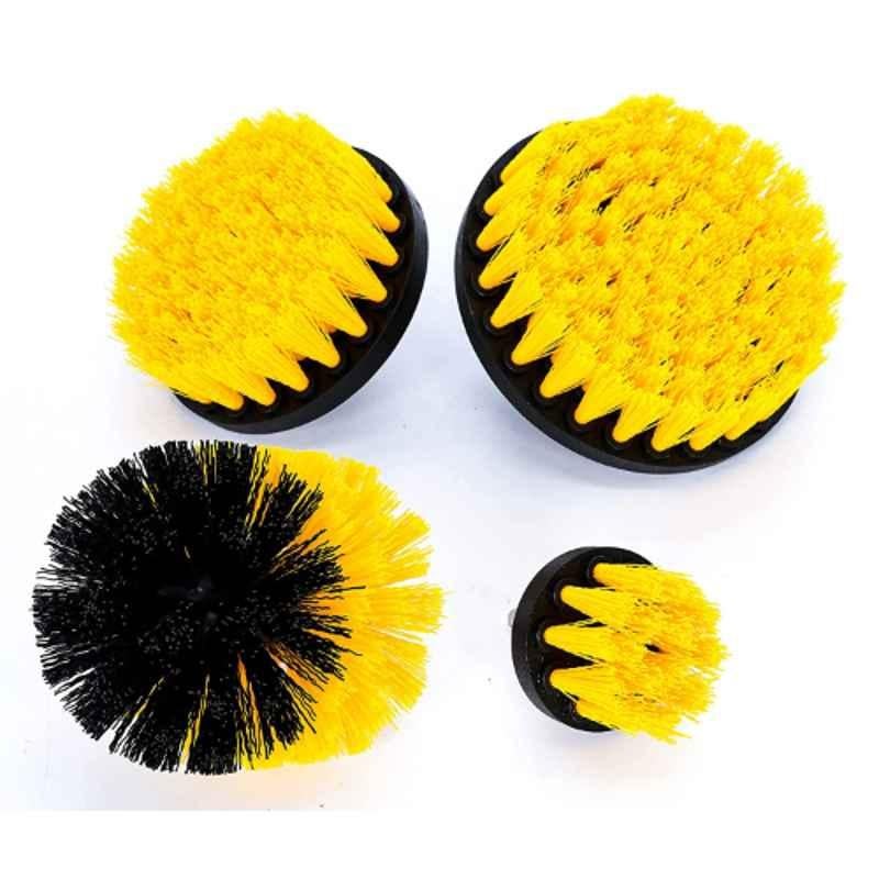 JPT 4 Pcs 1/4 inch Multifunctional Cleaning Wheel Brush Kit