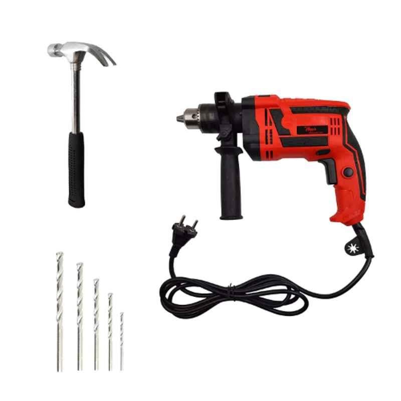 Hillgrove HGCM225M1 1000W 13mm Drill Machine with 5 Pcs Masonry Drill Bit & Claw Hammer, HGCM486