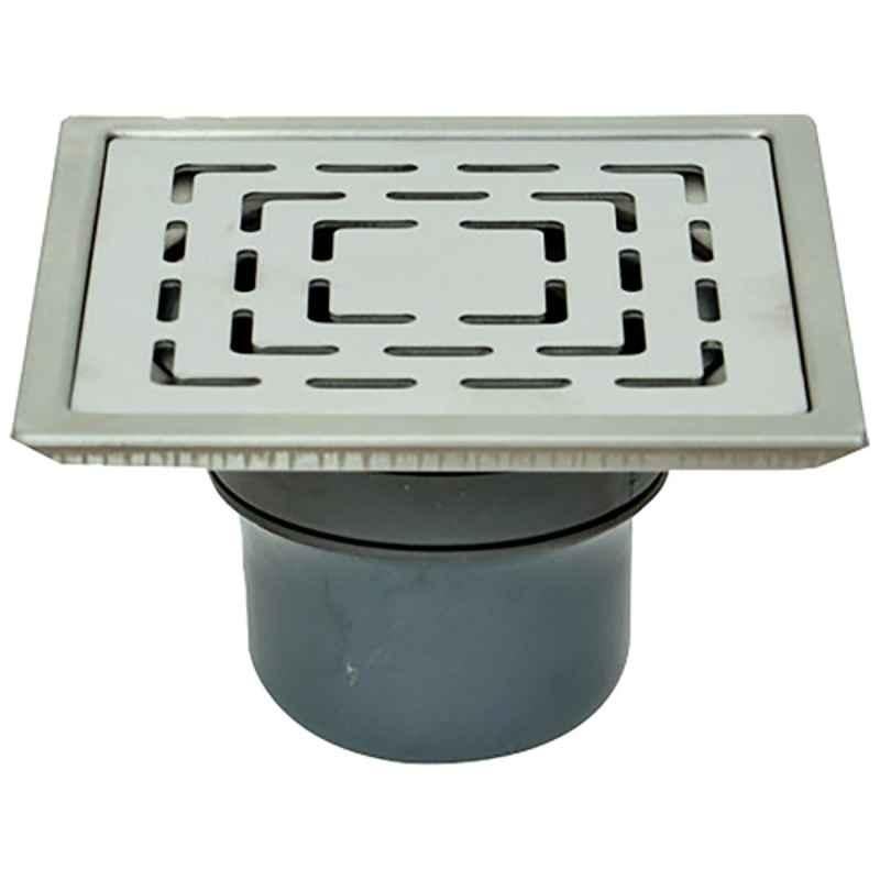 Aquieen Florin 15.24x15.24x1.9cm Stainless Steel Water Floor Drainer Grating with Anti Cockroach Tarp
