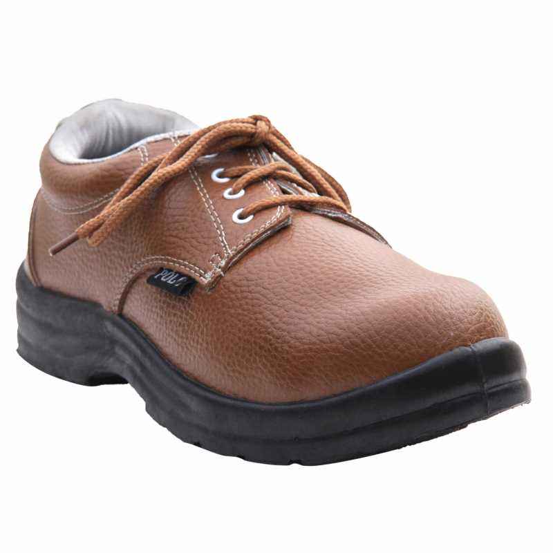 Polo Derby Steel Toe Brown Work Safety Shoes, Size: 6