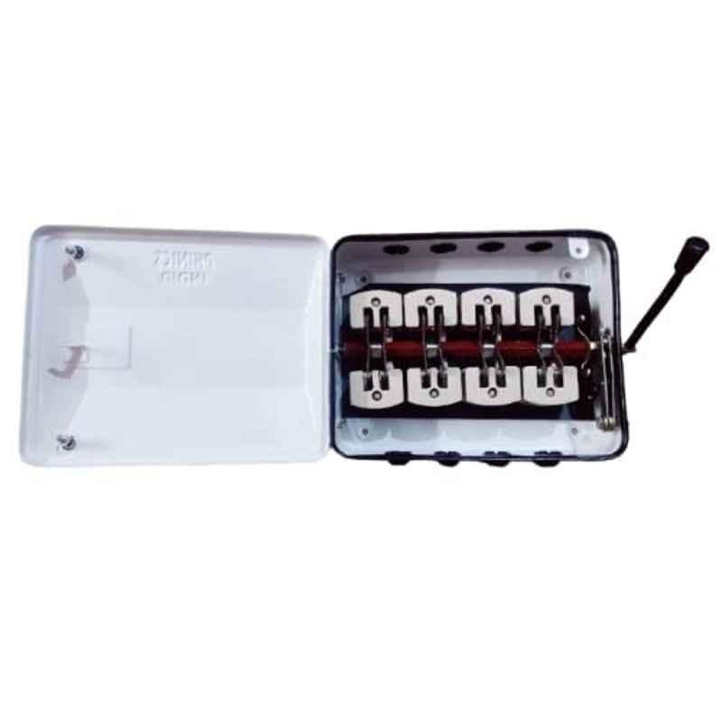Dehmy 32A 415V Metal White Four Pole Changeover Switch