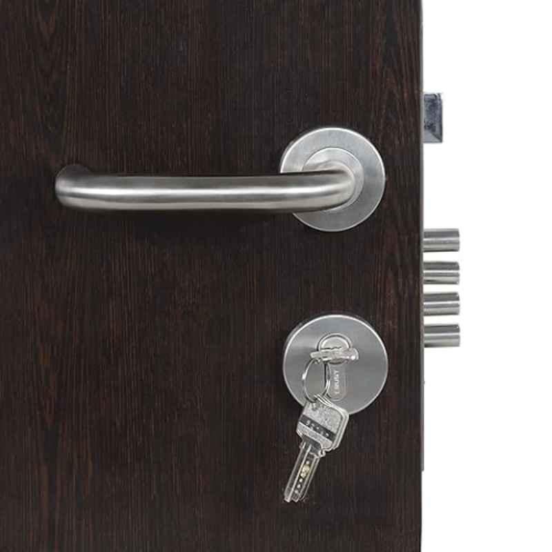 Homexpert Rose MG1103-R-BSK 60mm Stainless Steel Silver Both Side Key Mortise Door Lock Set