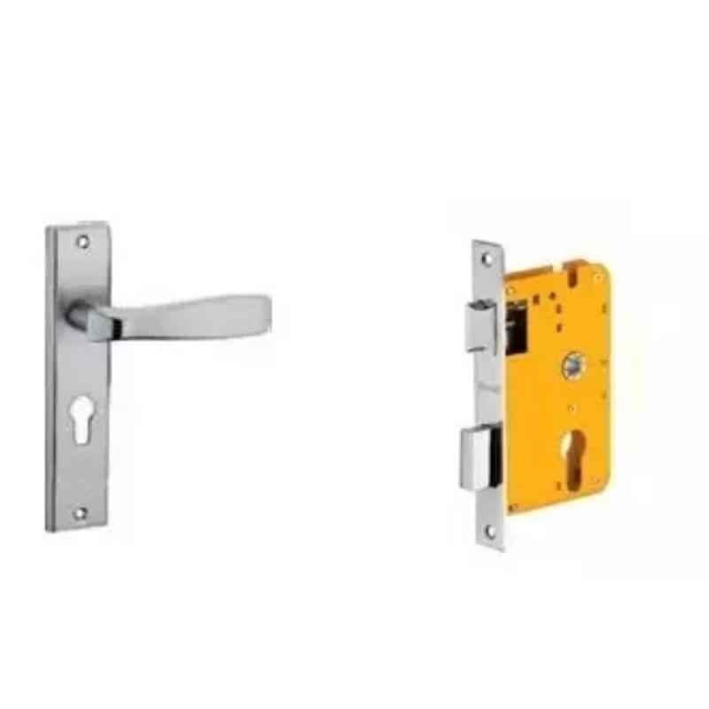Dorset HL Series Stella 8 inch Stainless Steel Silver Chrome Finish Door Handle Lock Set with Mortise Latch (Pack of 2)