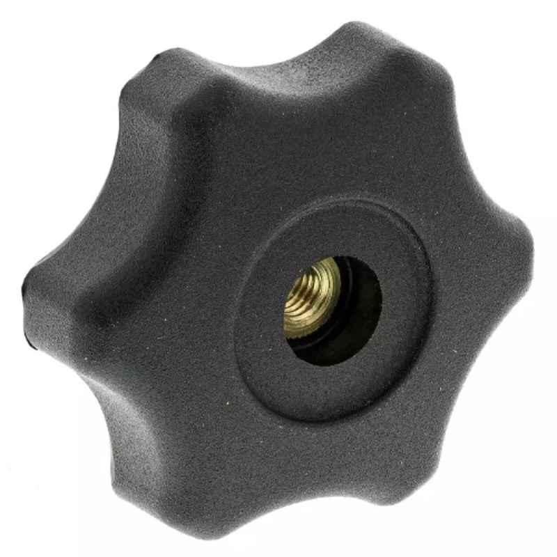 RS Pro M6 Black Multiple Lobes Clamping Knob, 161228