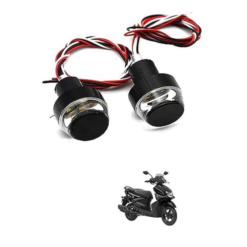Kozdiko 2 Pcs Dual Colour Motorcycle LED Indicator Turn Signal Handle Bar Light Set for Yamaha Ray ZR 125