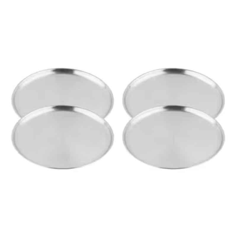 Omega IVY 21cm Stainless Steel Silver Matt Finish Dinner Plate (Pack of 4)