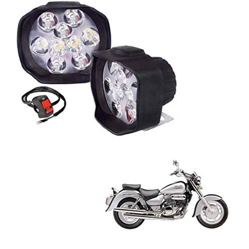 Kozdiko 2 Pcs Sheen 15W 9 LED 6000k Transformer Bumble Bee Style LED Fog Light Set for Hyosung Aquila-250, koz_81314