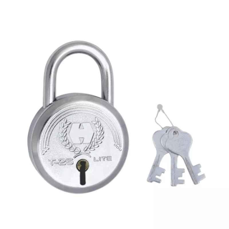 Harrison 40mm Alloy Steel Chrome Plated Finish Padlock with 3 Keys