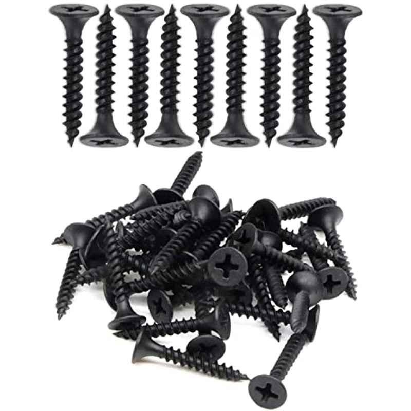 Screwtight 25x6mm Carbon Steel Black Finish Phillips Head Gypsum Drywall Screw (Pack of 500)
