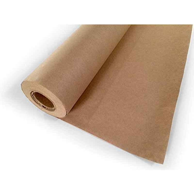 MM WILL CARE 5mx28 inch Brown & Golden Paper Kraft Liner Paper Roll, 4M-3JWD-D0E3