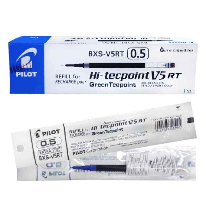 Luxor BXS-V5RT 0.5mm Blue Pilot Refill, 174 (Pack of 100)