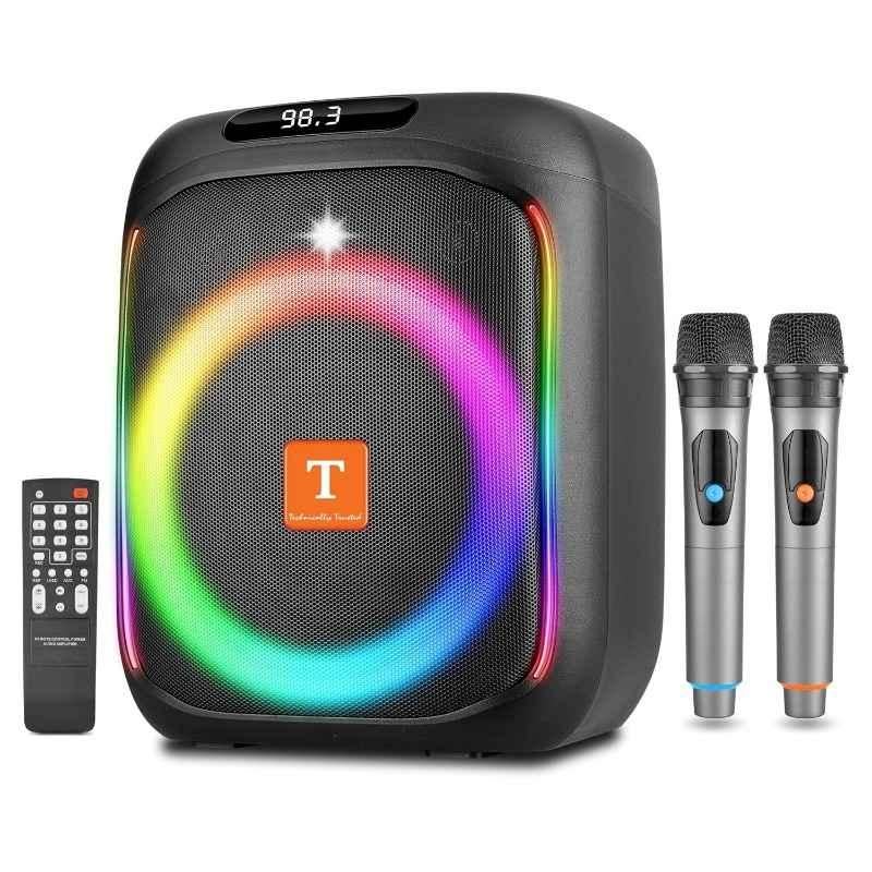 Tronica Thunder Rowdy Party Pal 50W 6.5 inch Speaker with Two Wireless Karaoke Mics
