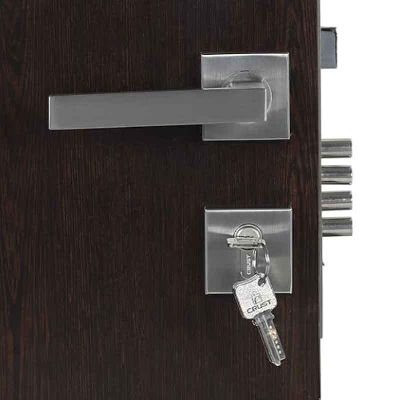 Homexpert Rose LB301-R-BSK 60mm Stainless Steel Silver Both Side Key Mortise Door Lock Set