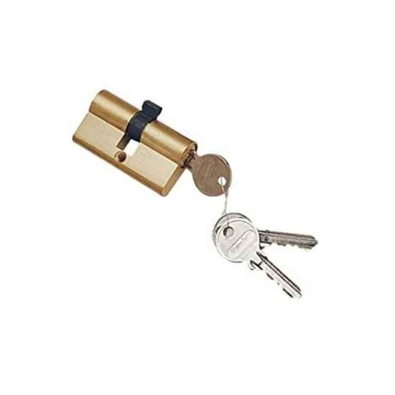 Smart Shophar 60mm Brass & Steel Brass Silver Davo Cylindrical Lock, SLK18CL-Davo-NKGL-P1 (Pack of 6)