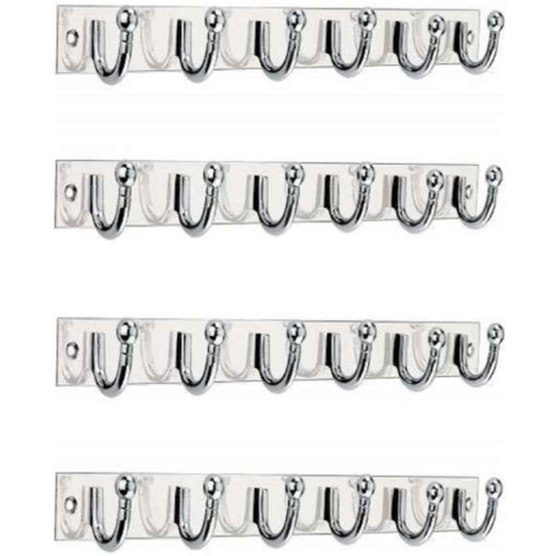 Onmax 6 Leg Stainless Steel Goli Shape Wall Mounted Cloth Hook Hanger, SSAK01SMALL (Pack of 4)