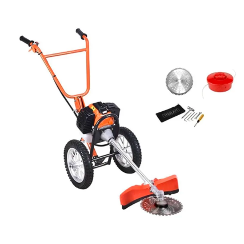 Greenleaf 4 Stroke Heavy Duty Petrol Hand Grass Cutter with Brush & Wheels, GBC4