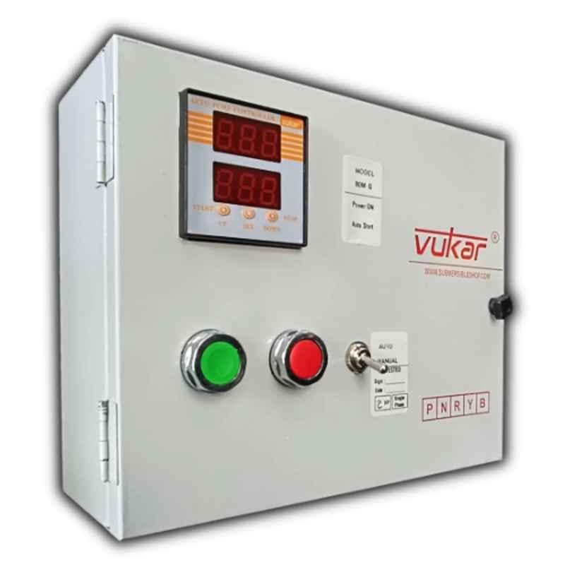 Vukar BOM-G 1HP Single Phase Digital Borewell Submersible Motor Auto Starter Panel with Dry Run & Overload Protection, BOM-G2