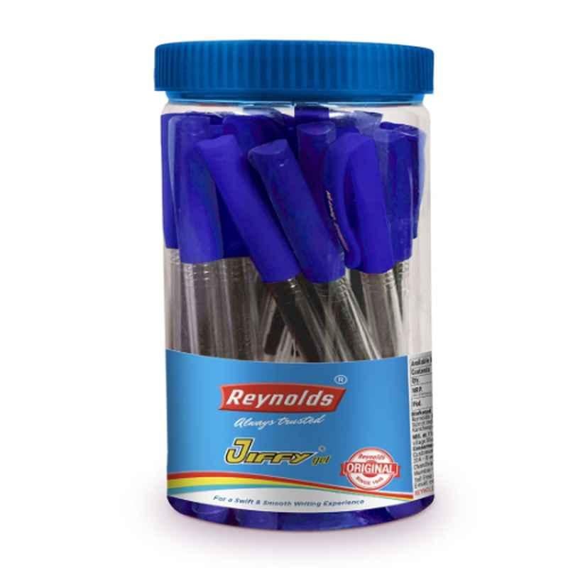 Reynolds Jiffy 0.5mm Blue Gel Pen Jar (Pack of 2)