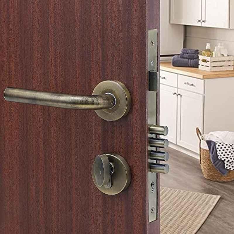 Saze Rose Stainless Steel 304 Antique Finish Mortise Door Lock Handle Set, MG-1106