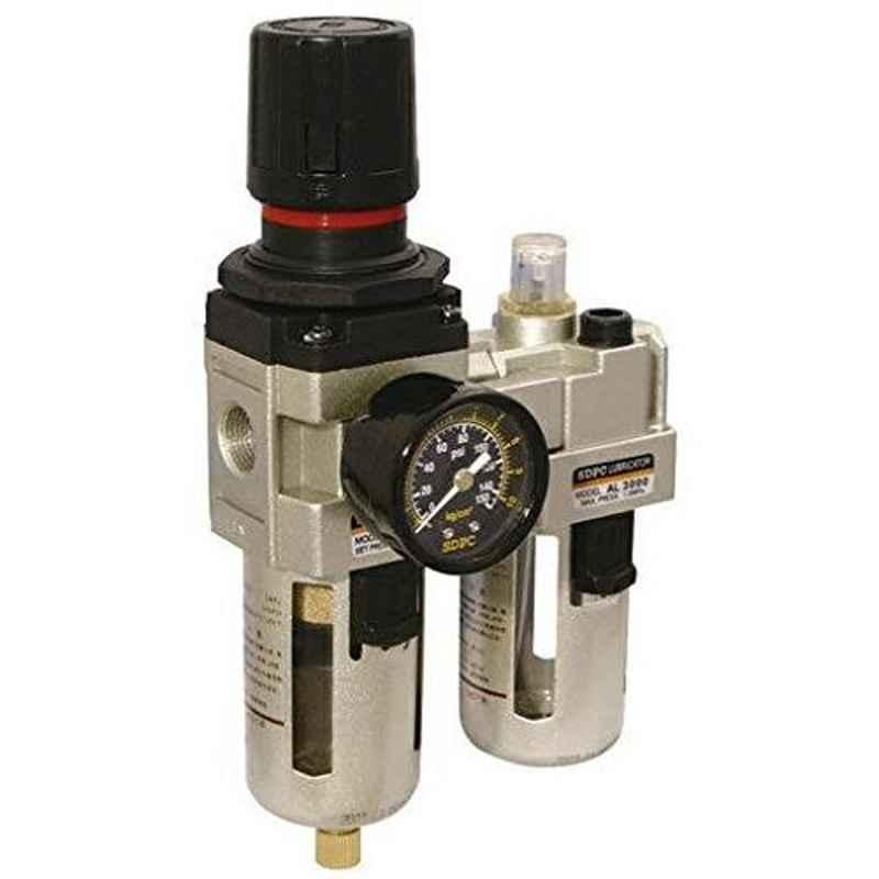 Aeroflex 3/8 inch FRL with Metal Guard with Gauge, 2FRL-03