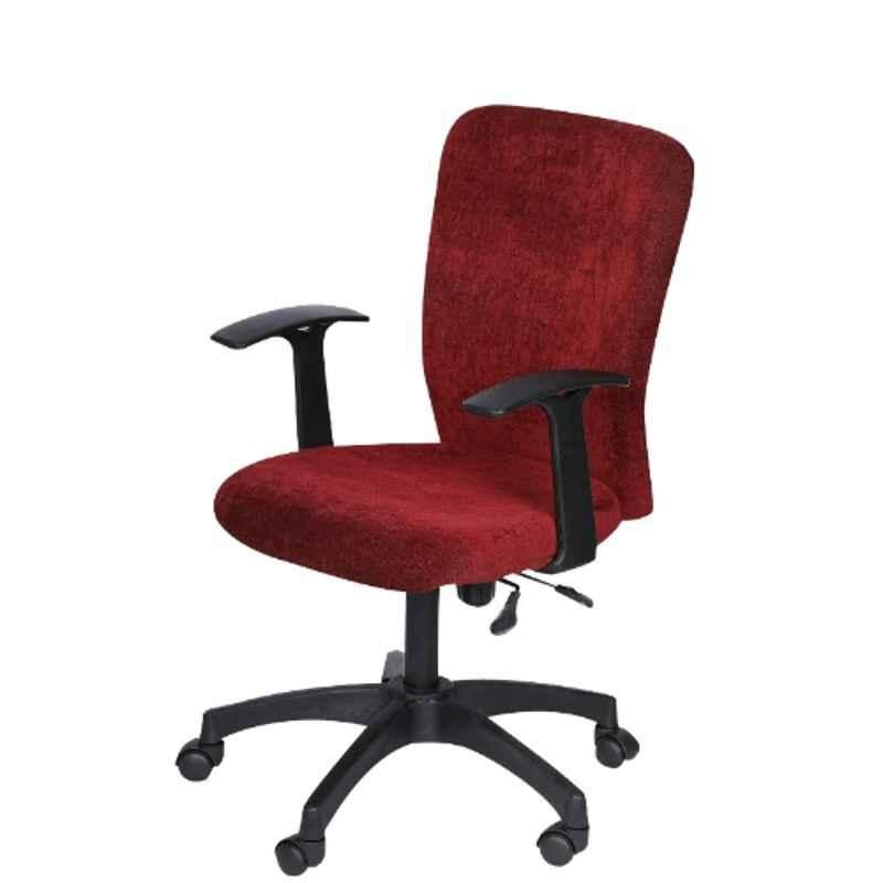 Heikin Fabric Maroon xxlarge Back Ergonomic Office Chair for Work from Home & Study, HE-00089