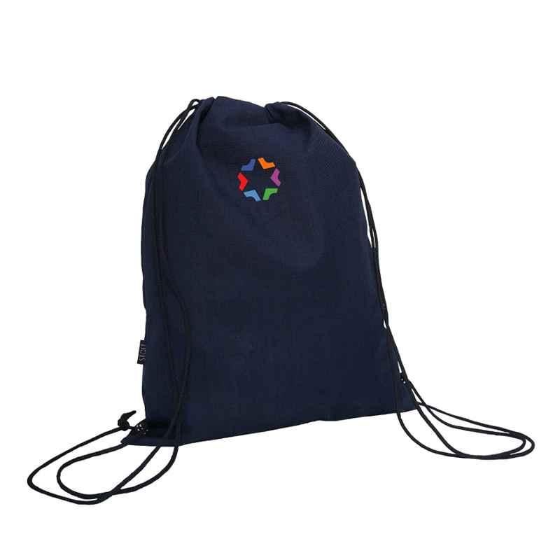 Stolt Fit Polyester 10-15L Denim Blue Drawstring Bag