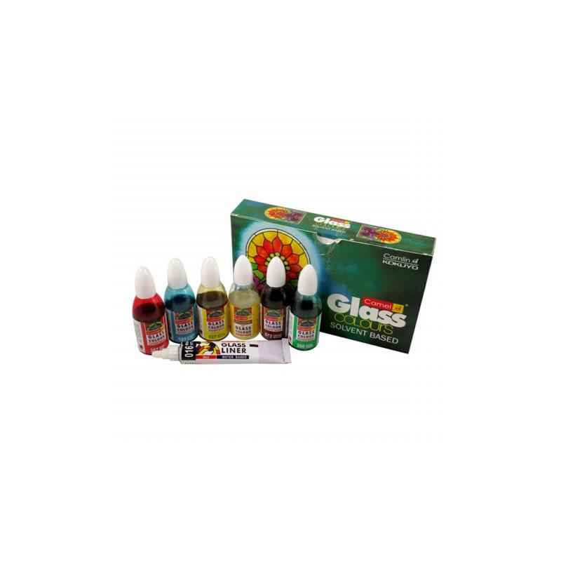 Camlin 20ml 5 Shade Solvent Based Glass Color Set, 2911628