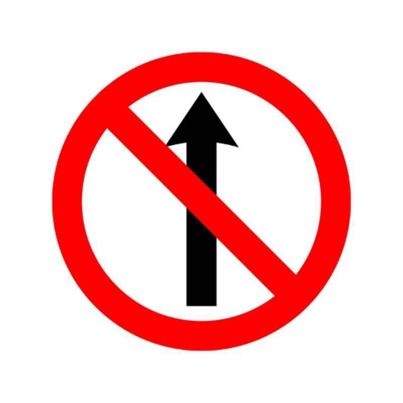 Ladwa 600mm Aluminium White & Red Circle No Entry Mandatory Retro Reflective Road Signage, LSI-MCSB-600mm-TPM