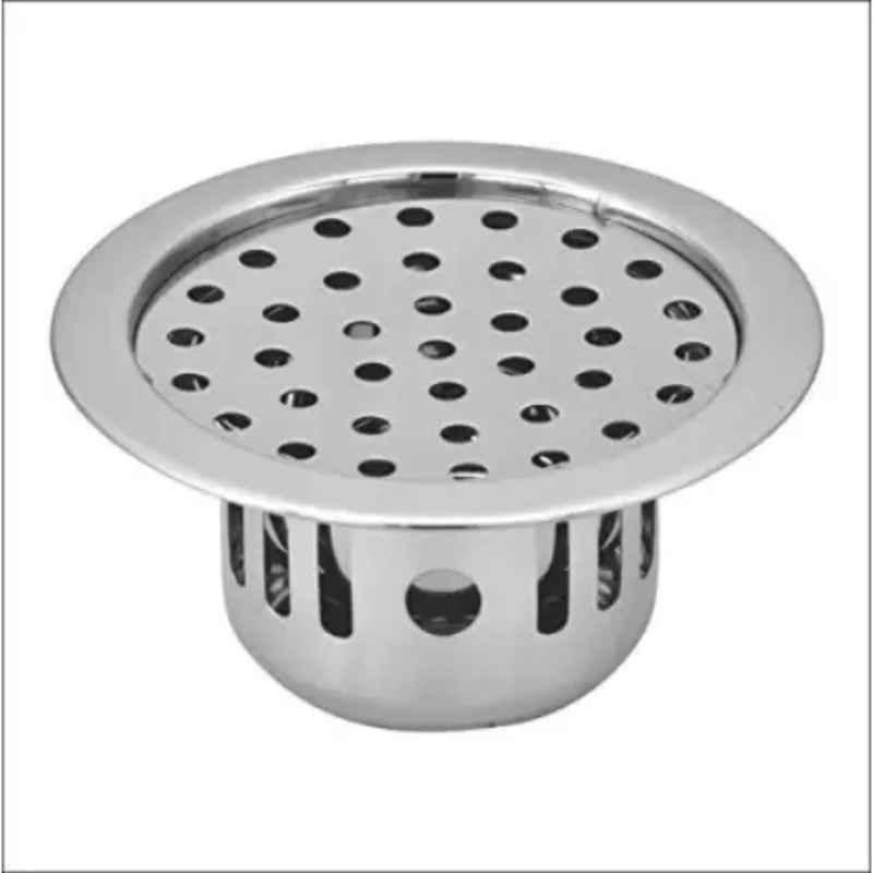 Senkiddpro 13cm Stainless Steel Chrome Finish Pop-Up Floor Drain