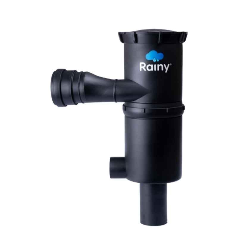 Rainy 120lpm Stainless Steel Black Self Cleaning & Dual Intensity Rainwater Harvesting Filter, FL-80