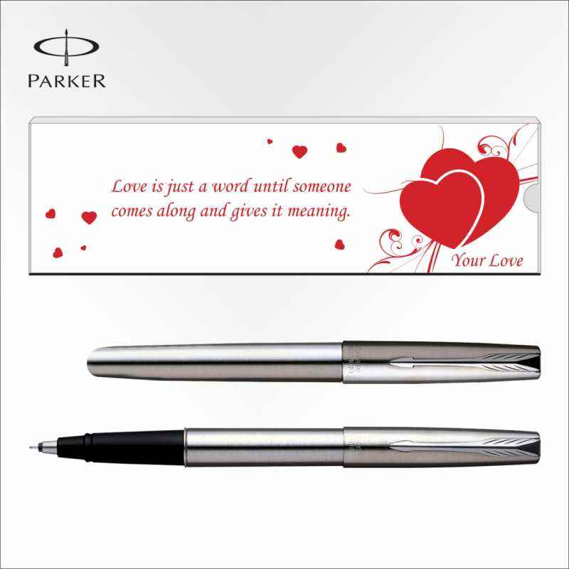 Parker Frontier SS Chrome Trim Valentine's-Day Roller Ball Pen, 9000018261