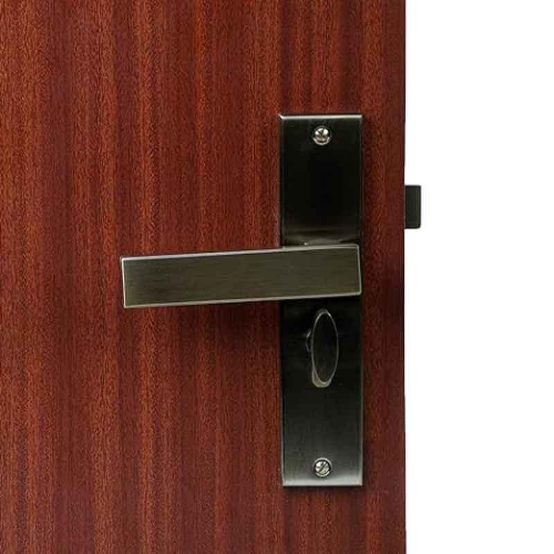 Homexpert LB1007 8 inch 60mm Stainless Steel Antique Brass Finish Cylindrical Plate One Side Key Mortise Door Lock Set