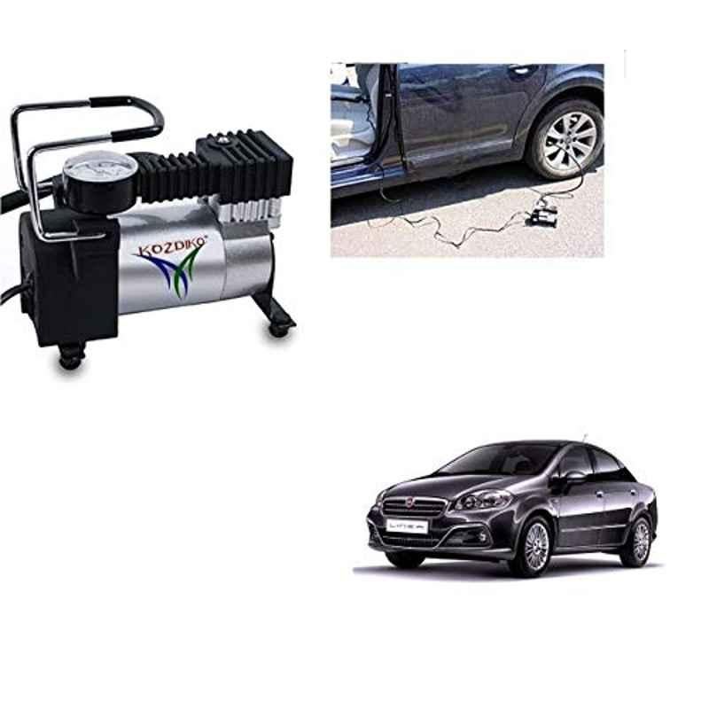 Kozdiko 12V DC Heavy Duty Metal Tyre Inflator for Fiat Linea, Tyre_Inflator_D182
