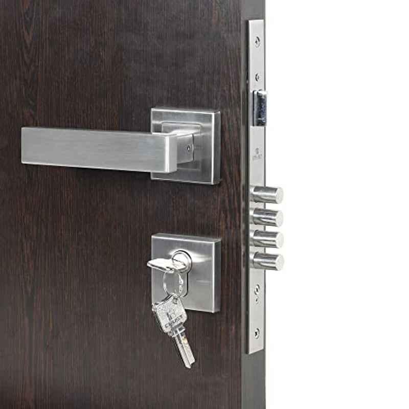 Homexpert Rose LB1007-R-OSK 60mm Stainless Steel Silver One Side Key Mortise Door Lock Set