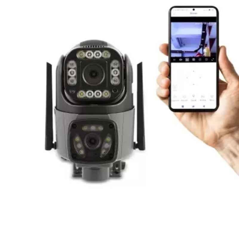 Melowave Smarthome Supercam 5MP 4G HD Dual Lens/Screen SIM Camera with Humanoid detect, Auto tracking Security Camera (128 GB, 1 Channel)