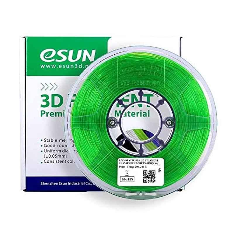 eSUN 1kg 1.75mm Transparent Green Twinkling PLA Filament for 3D Printer