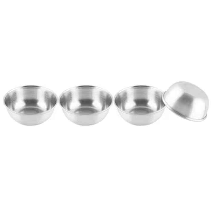 Omega IVY 250ml Stainless Steel Silver Matt Finish Veg Bowl (Pack of 4)
